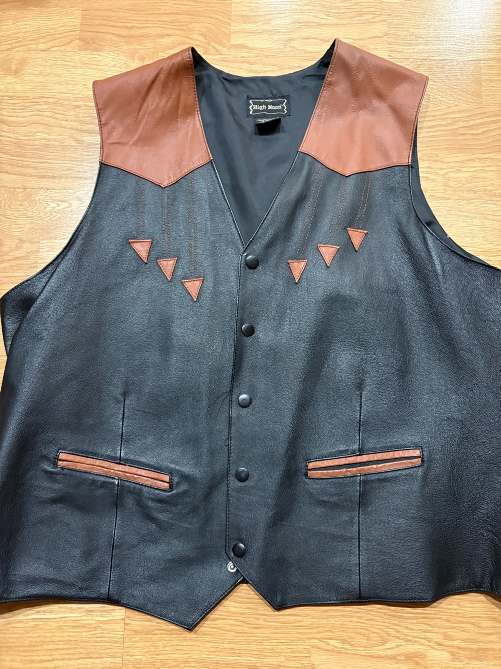 High Noon 3X Western Leather Vest